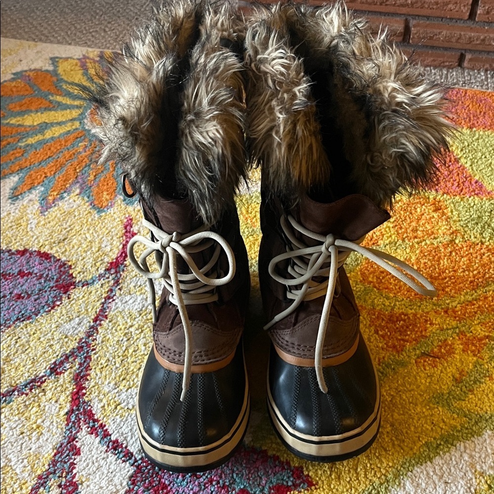 SOREL WOMENS BROWN TOBACCO JOAN OF ARCTIC SNOW BOOTS WOMENS 7.5 - Picture 8 of 9